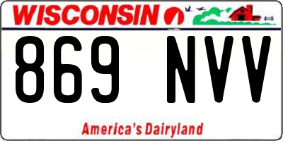 WI license plate 869NVV