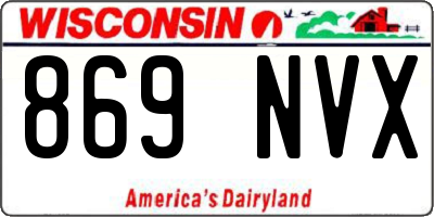 WI license plate 869NVX