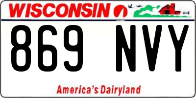 WI license plate 869NVY