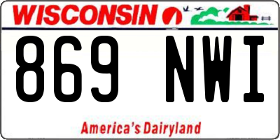 WI license plate 869NWI
