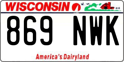 WI license plate 869NWK