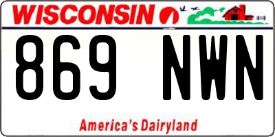 WI license plate 869NWN