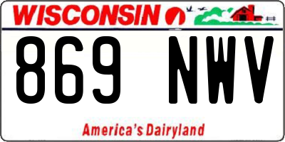 WI license plate 869NWV
