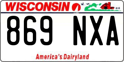 WI license plate 869NXA