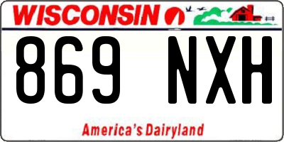 WI license plate 869NXH