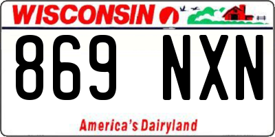 WI license plate 869NXN