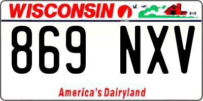 WI license plate 869NXV