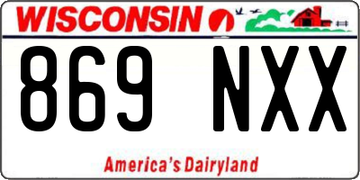 WI license plate 869NXX