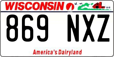 WI license plate 869NXZ