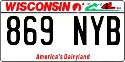 WI license plate 869NYB