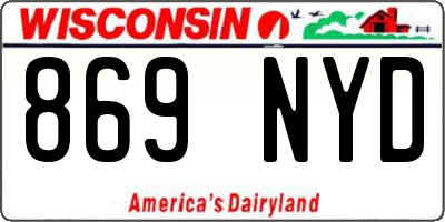 WI license plate 869NYD