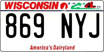 WI license plate 869NYJ