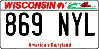 WI license plate 869NYL