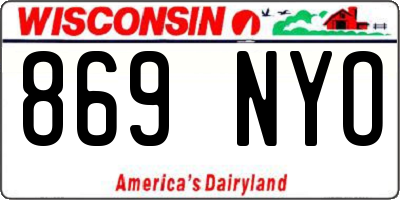 WI license plate 869NYO