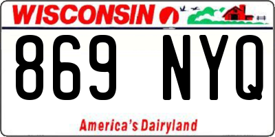 WI license plate 869NYQ