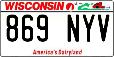 WI license plate 869NYV