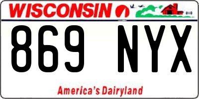 WI license plate 869NYX
