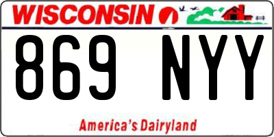 WI license plate 869NYY