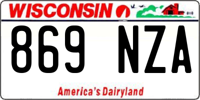 WI license plate 869NZA