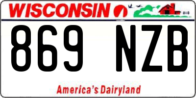 WI license plate 869NZB