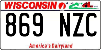 WI license plate 869NZC