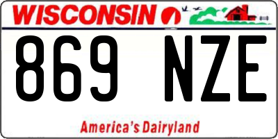 WI license plate 869NZE