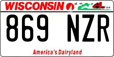 WI license plate 869NZR
