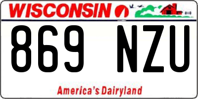 WI license plate 869NZU