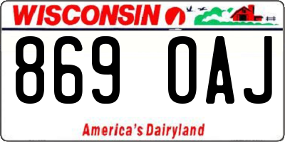 WI license plate 869OAJ
