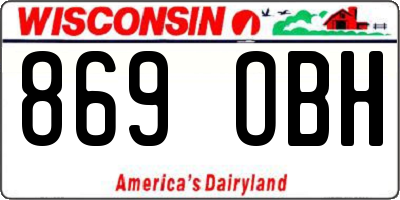 WI license plate 869OBH