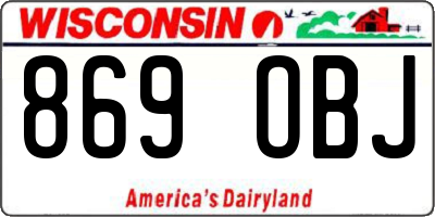 WI license plate 869OBJ