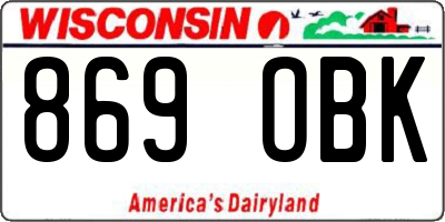 WI license plate 869OBK