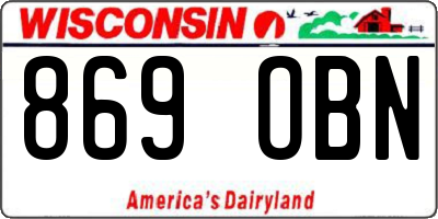 WI license plate 869OBN