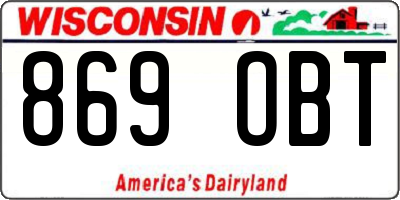 WI license plate 869OBT