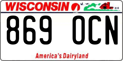 WI license plate 869OCN