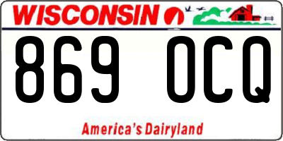 WI license plate 869OCQ