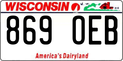 WI license plate 869OEB
