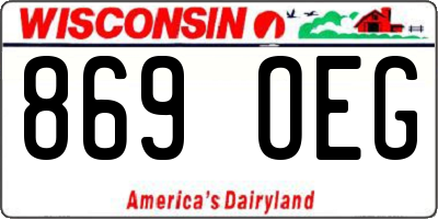 WI license plate 869OEG