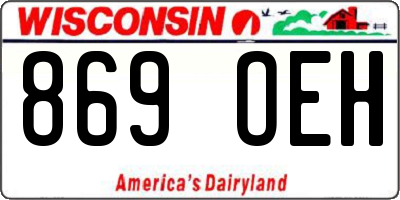 WI license plate 869OEH