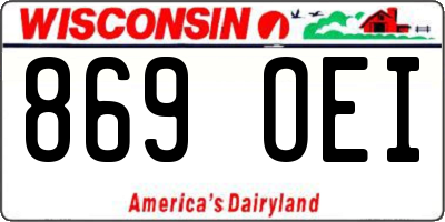 WI license plate 869OEI
