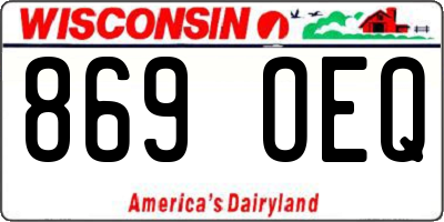 WI license plate 869OEQ