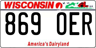 WI license plate 869OER
