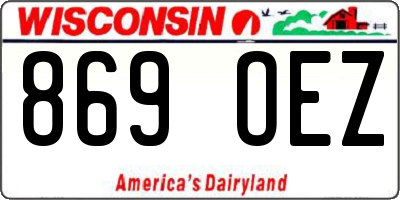 WI license plate 869OEZ