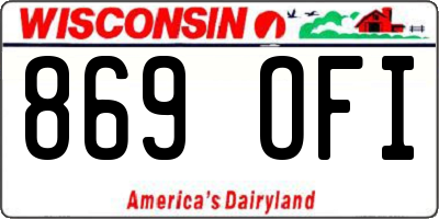 WI license plate 869OFI