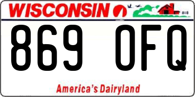 WI license plate 869OFQ