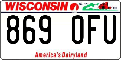WI license plate 869OFU