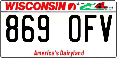 WI license plate 869OFV