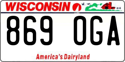 WI license plate 869OGA