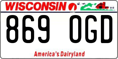 WI license plate 869OGD