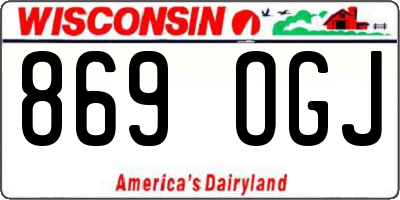 WI license plate 869OGJ